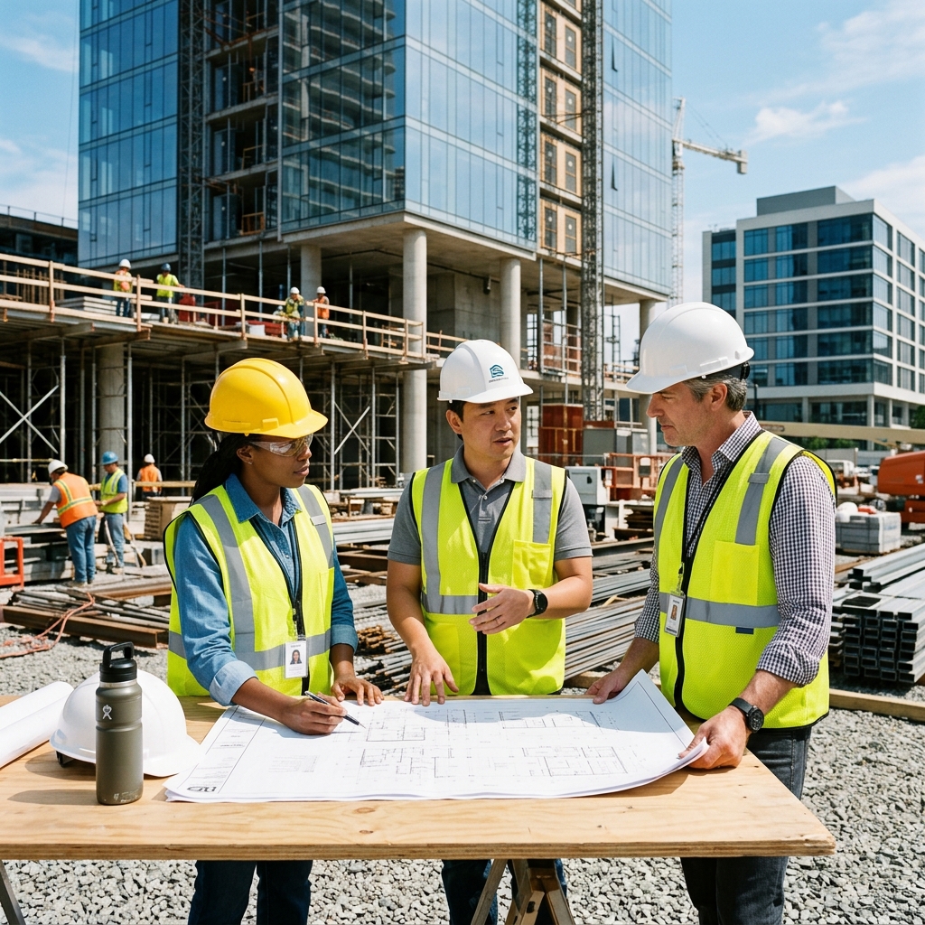 Architects discussing plans